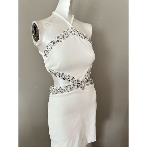 NWT PATBO Hand-beaded Halterneck Mini Dress US 2 $995 - Picture 7 of 11